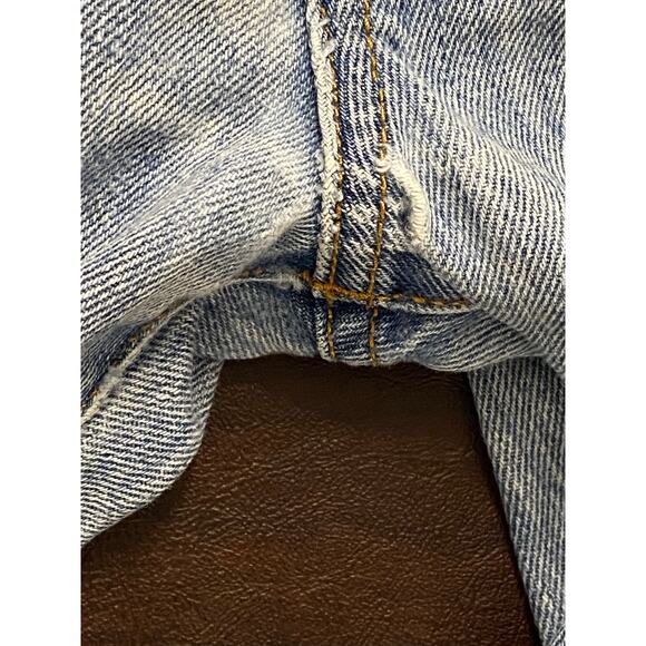 Levi’s 501 Button Fly Jeans Men’s W33 L30 Y2K Light Wash Straight Leg Denim - Picture 6 of 7